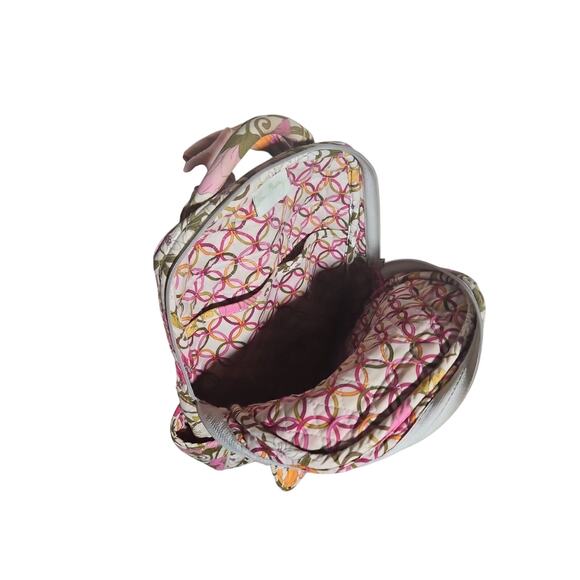 Vera Bradley Backpack Purse Pink Orange Floral - Picture 4 of 5
